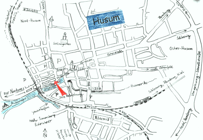 Stadtplan von Husum